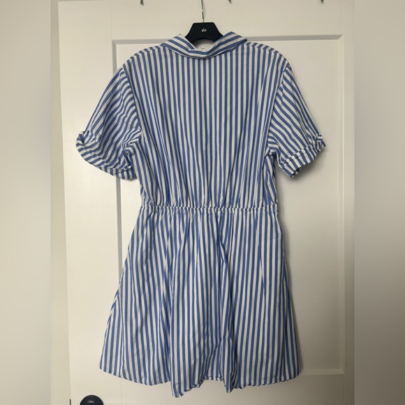 GAP blue and white stripe shirt dress size Large - Picture 9 of 9